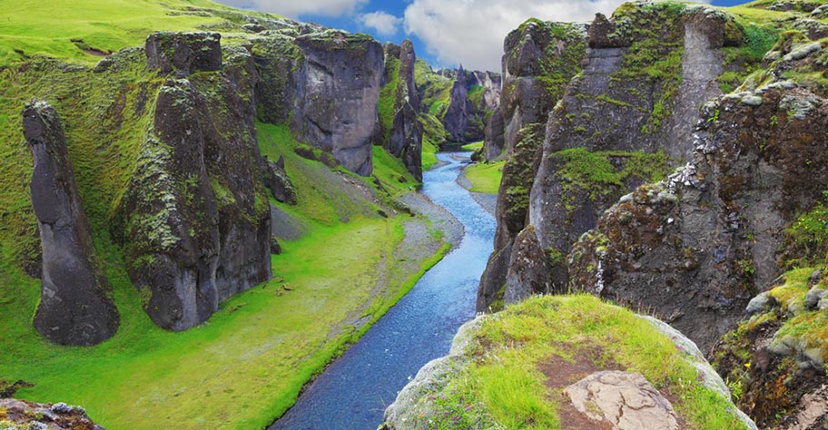 Island Fluss Fijord Naturparadies der Extraklasse