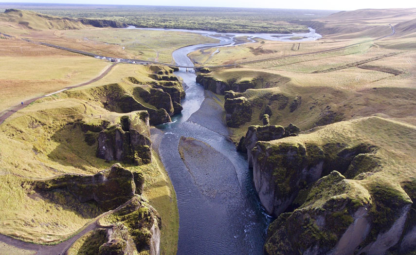 Fjaorargljufur Island Urlaub Schlucht