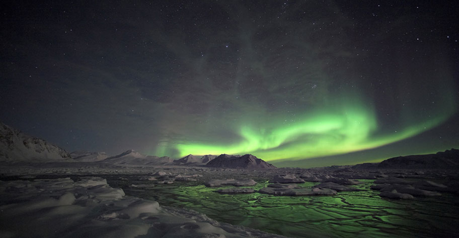 Lappland Familien Nordlichter sehen