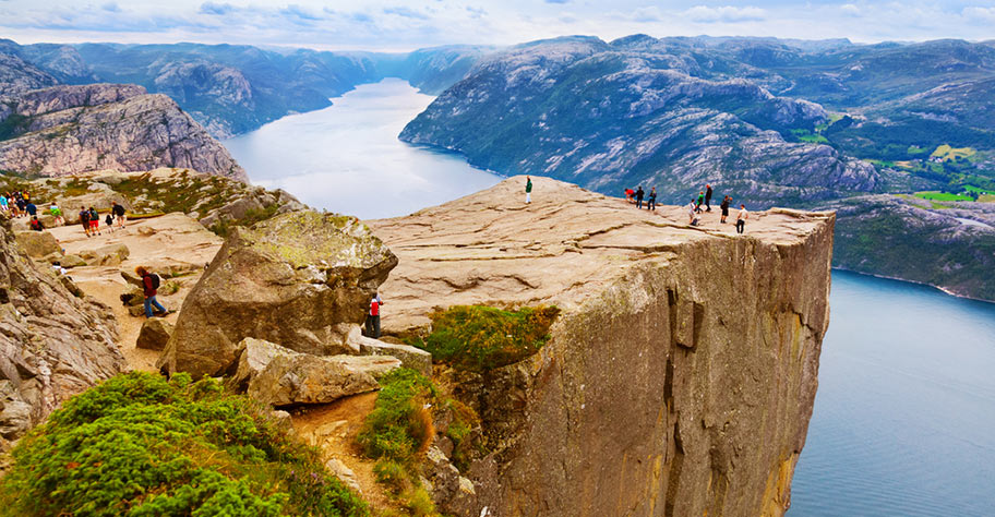 Preikestolen Fijord Aussichtspunkt Wanderung